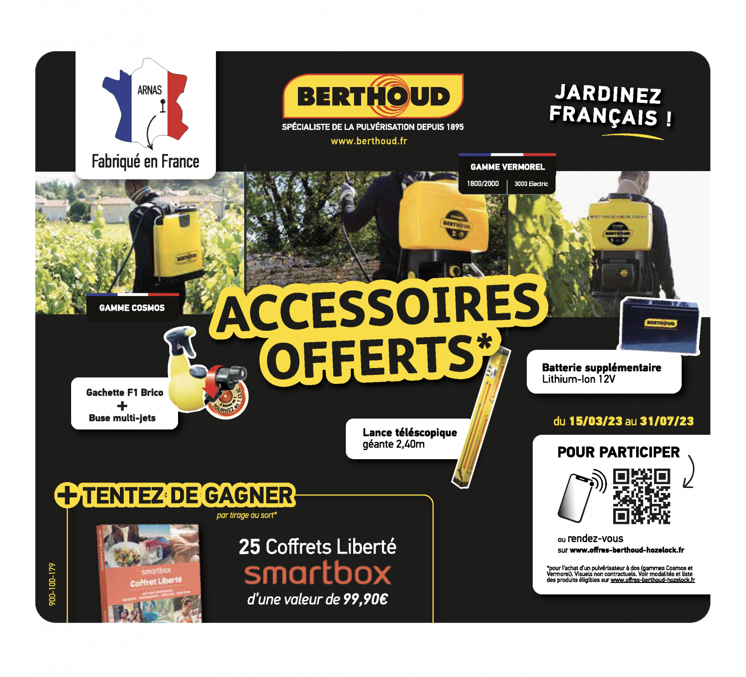 Opération promotionnelle sur les appareils à dos Berthoud Berthoud